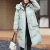 Women's Down Parkas Casual Fashion Female Parkas inverno per donne cappotti con cappuccio lungo la giacca imbottita femminile da donna con cappuccio