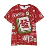 Camiseta masculina de camiseta masculina homem homem chinês estilo mahjong camise