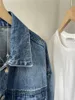 Женские куртки ранняя весна ретро светло -голубые силуэт Slim Short Loak Desim Jacket Женская 230818