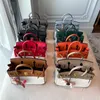 2024 TOP LITTLE CROCODILE LEATHER HANDBAG BAG Medieval Cowhide Canvas Bag Fashion CARGE