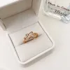 Bague de créateur pour femmes, bague de marque classique, tendance, or Rose, diamant, bague de couple, bague de fiançailles, cadeau de vacances, bijoux personnalisés Goodca