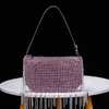 Sacs de soirée long gland sac à bandoulière Bling Party femmes sac sous les bras sac à bandoulière strass sacs à main 2023 tendance luxe sac femme HKD230821