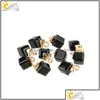 Charms 10Pcs Jewelry Findings Faceted Cube Glass Loose Beads 13 Color Square Shape 2Mm Hole Austrian Crystal Bead For Bracelet Diy D Dh4N2