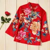 Damesjassen tangpak pieter bloem borduurwerk vintage jas dames met lange mouwen