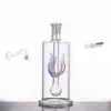 도매 미니 팔로우 innner victuful 4inch 내구성 파이 렉스 워터 Dab Rig Bong with Glass Oil Burner Bowl 및 Silione Hose