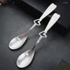 Coffee Scoops Stainless Steel Spoon Creative Heart Shaped Fork Stirring Valentines Gift Kitchen Accessories Tableware