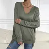 Dames truien massief kleur top casual langdurige pullover trui jurk voor mannen licht v nek korte mouw