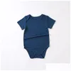 Overalls Baby Strampler Bambus Faserjunge Mädchen Kleidung geborene Reißverschluss Footies Jumpsuit Solid Longsleeve Clothing 024m 230213 Drop Lieferung DH4I0