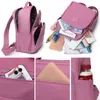 Sacchetti scolastici zaini pelosi Vento Marea Women Backpack Borsa di grande capacità per adolescente Spalla da viaggio impermeabile A4 rivista Back Pack 230821