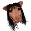 Party Masks Halloween Pig Head Masque Cosplay Scary Horrible Animal Face Cover Horror Adult Costume Fancy Festival Party Mask Accessories 230820