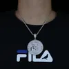 Hänge halsband isade ut bling cz brev get hänge halsband kubik zirkonium djur lycklig badge charm män kvinnor hip hop smycken 230821