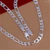 Chains Wholesale High Quality Wedding Noble Women Men 8MM Chain Man Charm Silver Color Necklace Fashion Jewelry Cute