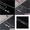 Chains Big Promotions 100 Pcs 925 Sterling Sier Smooth Snake Chain Necklace Lobster Clasps Jewelry Size 1Mm 16Inch --- 24Inch Drop D Dhpza