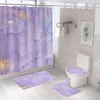 샤워 커튼 대리석 샤워 커튼 세트 현대 폴리 에스테르 직물 세척 가능한 목욕 커튼 3D 고급 화장실 커버 욕실 액세서리 세트 R230821