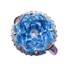 Küme halkaları otantik 925 sterling gümüş doğal gül kesim zanaat mavi topa kristal temiz kadın yüzüğü ayarlanabilir takılar