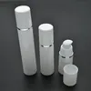 50pcs 15 ml cilindrico bordo argento Emulsione in plastica Pompa a airli senza aria bottiglia Empetica vuota Contenitore di imballaggio estetico SPB101 Kolcu