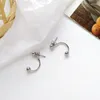 Stud Earrings WTLTC Simple Metal Double Ball For Women Minimal Front Back Studs Small Tiny Dots Ear Sweeps