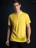 Chemises décontractées pour hommes Solid Fit T-shirts de sport à séchage rapide pour hommes à manches courtes Turn Down Male Summer 2023 Vêtements confortables et respirants