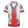 Men's designer shirt summer short sleeve casual button up shirt printed bowling shirt beach style Short-sleeved shirt M-3XL