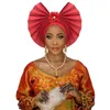 Fashion Auto Gele Headtie African Nigerian Women tradizionale Aso Oke Autogele Fan Forma per Wedding Party2709