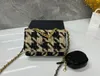 Top Quality Woolen Woven Women Crossbody Bag Luxury Brand Chain Bag Fashion Wallet Designer Envelope Bags Handbag