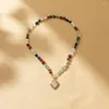 Pendentif Colliers Peut Ouvrir Jouer Amour Collier Pierre Naturelle 2023 Couleur Dames Simple Rue Clavicule Chaîne Bijoux