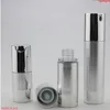 50PCS 15ML 30ML 50ml UV silver gold airless vacuum pump lotion bottle used for Cosmetic Containergoods Oomgk