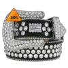 2023 Designer Bb Belt Simon Belts for Men Women Shiny diamond belt Black on Black Blue white multicolour with bling rhinestones as gift20121a1az