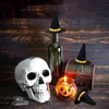 Outros suprimentos para festas de evento 16pcs mini chapéus de bruxa decoração de garrafa de vinho feita para halloween home hair acessórios de cabelo artesanato 230818