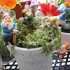 Garden Decorations Fairy Accessories Outdoor Mini Gnomes beelden Set van 4 Resin Funny Gardening 230818