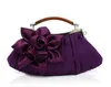 Sacs de soirée Purple Ladies 'Satin Wedding Evening Bag Clutch sac à main Bride Party Purse Makeup Bag Livraison gratuite 0005-E HKD230821