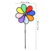 Decorative Flowers 2 Pcs House Decor Handicrafts Flower Windmill Outdoor Pinwheel Colorful Spinners Plastic