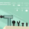 Masseur complet du corps Mini pistolet de massage LCD 32 vitesses écran tactile Percussion des tissus profonds Smart Hit Fascia Pistolet pour la relaxation musculaire Soulagement de la douleur Fitness 230821