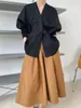 Chemisiers pour femmes 2023 automne manches chauve-souris chemises décontractées femmes col en v coton chemise de poche ample