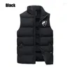 Hommes Gilets Bikinis Secret Hommes Automne Hiver Col Montant Gilet En Plein Air Chaud Vers Le Bas Gilet Casual Sans Manches Fasion Imprimé Veste Manteau