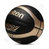 ボール溶融サイズ5 6 7バスケットボールブラックゴールドPUアウトドアインドアボール女性ユースマンマッチトレーニングバスケットオール無料エアポンプ袋230820