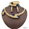 Orecchini collana di lusso Opal oro blu di colori a colori set per donna Anello per bracciali per le orecchie da orecchini Set per dono di gioielli da sposa Regali Accessori 230820