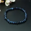 Strand Vintage Classic Natural Stone Jewelry Noble Simple Grey-Blue Sapphires Crystalls Charms 19 см.