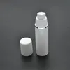 50st 15 ml Cylindrical Silver Edge Plastic Emulsion Airless Pump Mini Bottle Empty Cosmetic Prov Packaging Container SPB101 SMOLC