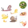 Dekorativa objekt Figurer 5 PCS Simulering Snail Toy Small Decoration Miniature Staty Plastprydnad Barn Realistisk 230818