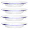 Dinnerware Sets 4 Pcs Circle Tray Plate Household Plates Retro Trays Cold Dish Dishes Vintage White Kitchen