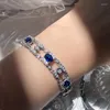 Link Bracelets Versa Small Red Book High Ding Jewelry Full Imitation Royal Sapphire Bracelet Luxury Banquet