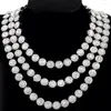 Chains Men Women Luxury Prong Cuban Link Chain Necklace Bling Iced Out Crystal Zircon Cluster Tennis Necklaces Hip Hop Jewelry