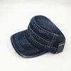 Mode- Militärhatt för kvinnor och män Justerbara jeans Flat Cap Summer Snapback Hat Army Cap324W