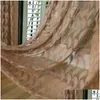 Vorhang Vorhänge Jacquard Feather Sheer Vorhänge weiß 1 Panel Jinya Home Decor Elegante Fenster SNS für Kinder Schlafzimmertür Living Drop d Dhzqe