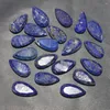 Pendant Necklaces 6pcs/lot 2023 Natural Stone Lapis Lazuli Faceted Water Drop Shape Pendants Loose Bead Jewelry Making DIY Accessorie