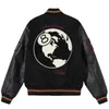 Herrenjacken Vintage Black 8 Earth Stickerei Woll Baseball Uniform High Street Herbst Winter verdickter Mantel Ins Streetwear Jacke für Männer J230821