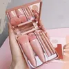 Make -upborstels Make -upborstels ingesteld met spiegelbox Blush Lip Eyeshadow Brush Professional Cosmetic Brushes Kit Portable Travel Mini Beauty Tools HKD230821