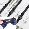 Neck Ties Wholesale 100PCS DIY Bow Tie Accessories For Adult Child Men Women Wedding Adjustment Bowtie Elastic Band Rope Strap Max 50cm 230818