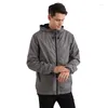 Jaquetas masculinas dinogrey masculino de capa de chuva à prova d'água de mola de mola do zíper do zíper leve Ded de capa de chuva Casual Outdoor Casual